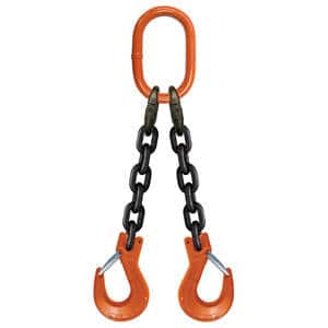 CHAIN SLING-DOUBLE LEG-GRADE 100-WITH SLING HOOK (DOS)