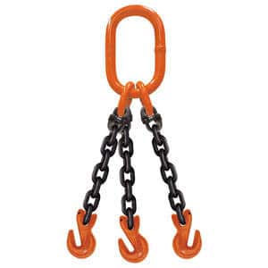 CHAIN SLING-TRIPLE LEG-GRADE 100-WITH GRAB HOOK (TOG)