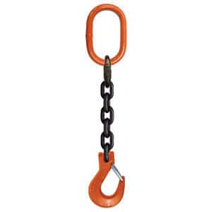 CHAIN SLING-SINGLE LEG-GRADE 100-WITH SLING HOOK (SOS)